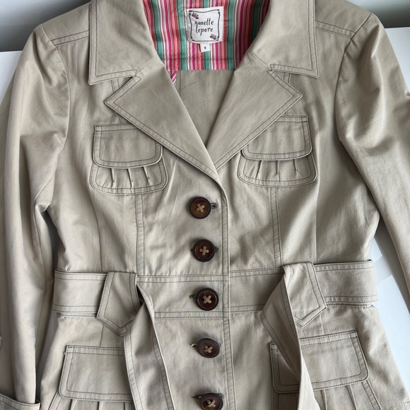 Nanette Lepore Vintage belted jacket -Size 8 - Picture 6 of 12